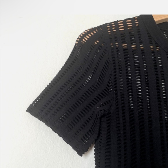 T Alexander Wang Woman’s Sheer Laser Cut Black Bodycon Whimsigoth Mini Dress S - Picture 14 of 16